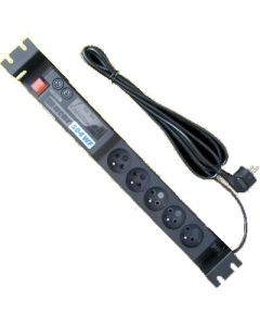 OCRACK ACAR 19" napájecí panel 504WF/3m 5x220VBK