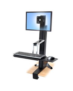 ERGOTRON WorkFit-S, Single LD Sit-Stand Workstation, nastavitelný stolní držák pro monitor, kláv.+myš.