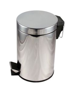 Nášlapný odpadkový koš chromový, 5 l