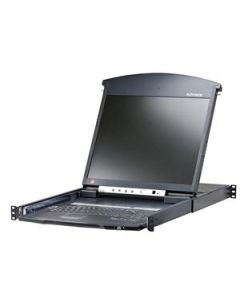 Aten 8-port Cat.5 KVM,dual rail rack, 19" LCD, IP