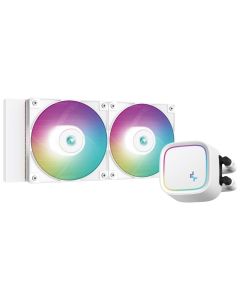 DEEPCOOL vodní chladič LE520 / 2x120 mm fan / ARGB / Intel i AMD (LG1700) / bílý