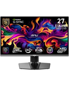 MSI Gaming MPG 272URX QD-OLED/ 26,5"/ 3840x2160/ OLED/ 0,03ms/ 240Hz/ 250cd/m2/ 1500000:1/ HDMI/ DP/ USB/ VESA/ černý