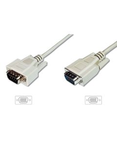 Digitus Monitor kabel, VGA, stíněný, béžový AWG28, měď, 1,8m
