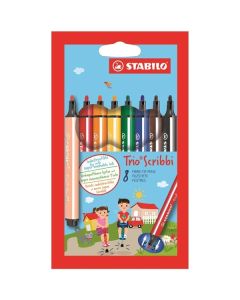 Fixy STABILO Trio Scribbi, sada 8 barev