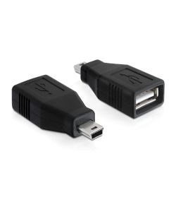 Delock Adaptér USB 2.0  Samice > USB mini konektor SAMEC