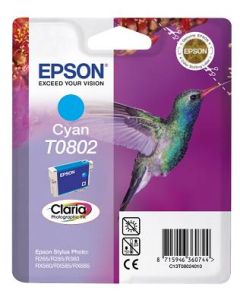 EPSON cartridge T0802 cyan (kolibřík)