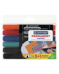 Permanentní popisovač Centropen 8566, sada 6 ks
