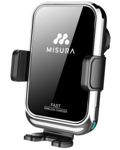 MISURA držák mobilu do auta s bezdrátovým nabíjením MA04 stříbrný