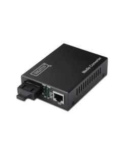 DIGITUS Media Converter, Multimode, 10/100Base-TX to 100Base-FX, Incl. PSU SC connector, Up to 2km
