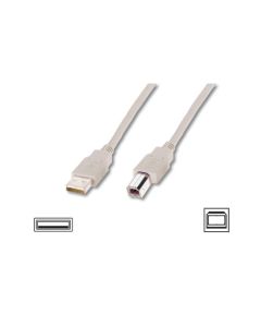 Digitus Připojovací kabel USB 2.0, typ A - B M / M, 1,8 m, šedy