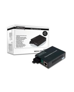 DIGITUS Media Converter, Multimode, 10/100Base-TX to 100Base-FX, Incl. PSU ST connector, Up to 2km