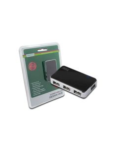 Digitus USB 2.0 hub, Vysokorychlostní rozbočovač 4-porty, černý, vč. napájecího zdroje