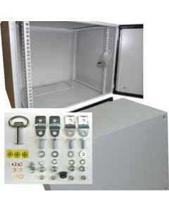 OCRACK 19" venkovní rozvaděč IP55 9U-420mm plechové dveře