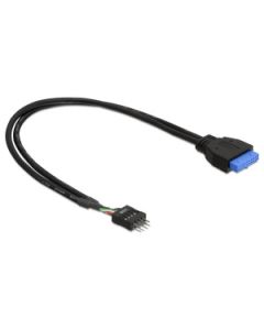 DeLock adaptér USB 3.0 19-pin samice na USB 2.0 8-pin samec