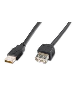 Digitus USB kabel prodlužovací A-A, 1.8m, černý