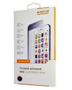 ALIGATOR Ochranné tvrzené sklo PRINT černá, Huawei Y6 2019/Huawei Y6s/Honor 8A, celoplošné lepení
