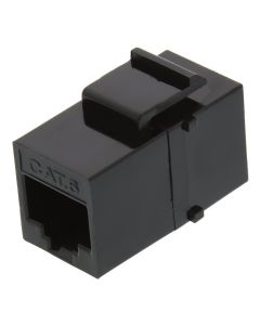 XtendLan Keystone/spojka, RJ45, CAT6, UTP, černý, instalace kabeláže bez narážení kabelů
