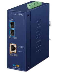 Planet IXT-900-2X1UP průmyslový konvertor 1x 10G Base-T 802.3bt PoE++ / 2x SFP+ 10G Base-X, IP40, -40~75°C, dual power