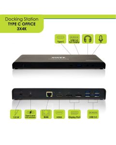 PORT CONNECT Dokovací stanice 11v1, 3x 4K USB-C + USB 3.0
