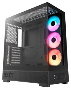 NZXT skříň S5 / ATX / 360mm RGB single-frame reverse fan / 2xUSB 3.2 / USB-C / panoramatická / černá