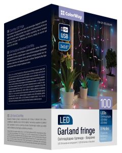 COLORWAY LED girlanda/ IP20 / 100 LED / délka 3m x 0,6m / více barevný/ napájení USB