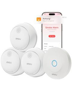 Imou chytrý detektor kouře ZSM1 kit3/ alarm + 3x detektor/ bílý