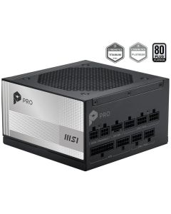 MSI zdroj PRO A1000PL PCIE5/ 1000W/ ATX3.1/ akt. PFC/ 7 let celk. záruka/ 120mm fan/ modulární kabeláž/ 80PLUS Platinum