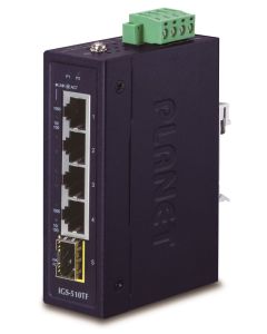 Planet IGS-510TF Průmyslový Switch 4x 1000Base-t, 1x SFP, dual power, 9-48VDC, -40 +75°C
