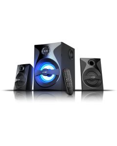 FENDA F&D repro F380X/ 2.1/ 54W/ černé/ BT4.0/ NFC/ FM rádio/ USB/SD přehrávání/ dálkové ovládání