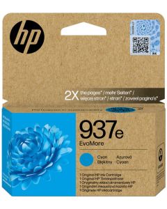 HP 937e Azurová EvoMore originální inkoustová kazeta