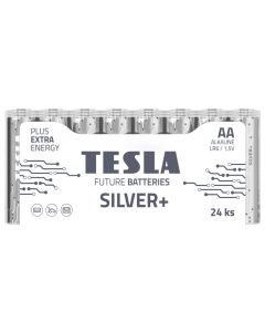 TESLA SILVER+ alkalická baterie AA (LR06, tužková, fólie) 24 ks