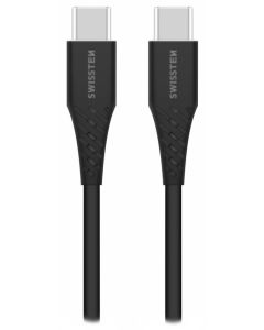 Swissten datový kabel tpe usb-c/usb-c power delivery 5a (100w) 2,5 m černý