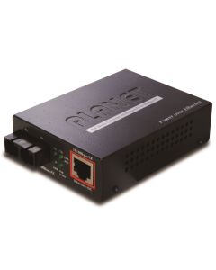 Planet FTP-802S15 konvertor 10/100Base-FX SM SC, PoE injektor 802.3af, singlemode