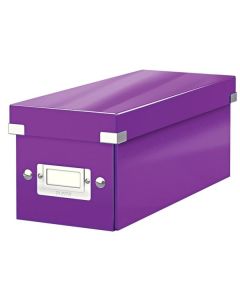 Krabice na CD CLICK-N-STORE, Leitz WOW, purpurová