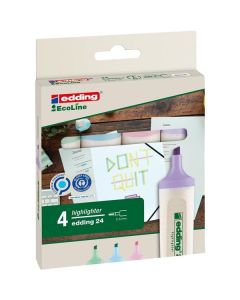 Zvýrazňovač Edding Ecoline 24, sada 4 pastel barev