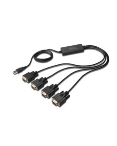 Digitus Adaptér USB na sériový port, RS232 4 x RS232, typ kabelu, Čipset: FT4232H, 1,5 m