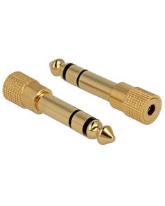 Delock adaptér stereo jack 6,35 mm samec na stereo jack 3,5 mm samice