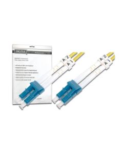 DIGITUS Fiber Optic Patch Cord, LC to LC, Singlemode, OS1, 09/125 µ, Duplex Length 3m
