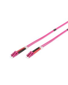 DIGITUS Fiber Optic Patch Cord, LC to LC, Multimode OM4 - 50/125 µ, Duplex Length 1m