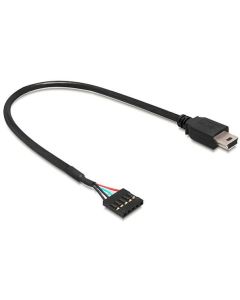 Delock kabel USB 2.0 pinový konektor, samice > USB mini, samec, 30cm