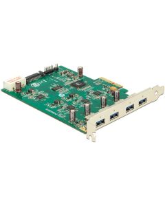 Delock PCI Express Card x4> 4 x externí USB 3.0, (Quad Channel)