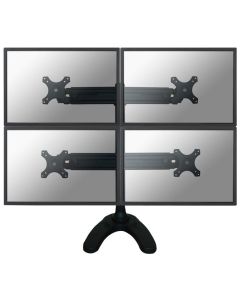 Neomounts FPMA-D700DD4/Držák displeje/na stůl/19-30"/stojan+průchodka/VESA 100X100/nosn. 4x8kg/4 displeje/černý
