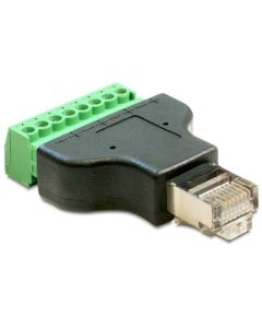Delock Adaptér RJ45 samec > svorkovnice 8 pinů 2-části
