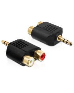 Delock audio adaptér stereo jack 3.5 mm 3 pin samec > 2 x RCA (CINCH) samice