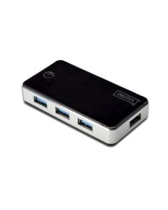 Digitus USB 3.0 Hub 4-port + napájecí zdroj, černý