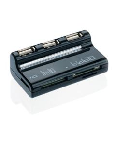 CONNECT IT USB COMBO hub 3 porty + čtečka karet BOOT černé