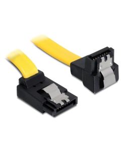 Delock kabel HDD SATA 20 cm pravoúhlý nahoru/dolů, žlutý