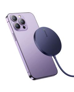 Baseus bezdrátová nabíječka do sítě Simple Mini3 15W USB-C fialová