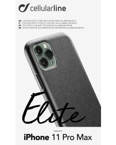 Ochranný kryt Cellularline Elite pro Apple iPhone 11 Pro Max, PU kůže, černý