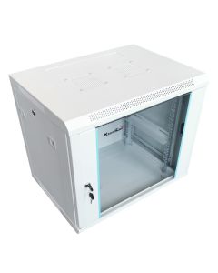 XtendLan 6U/600x450, na zeď, jednodílný, skleněné dveře, šedý